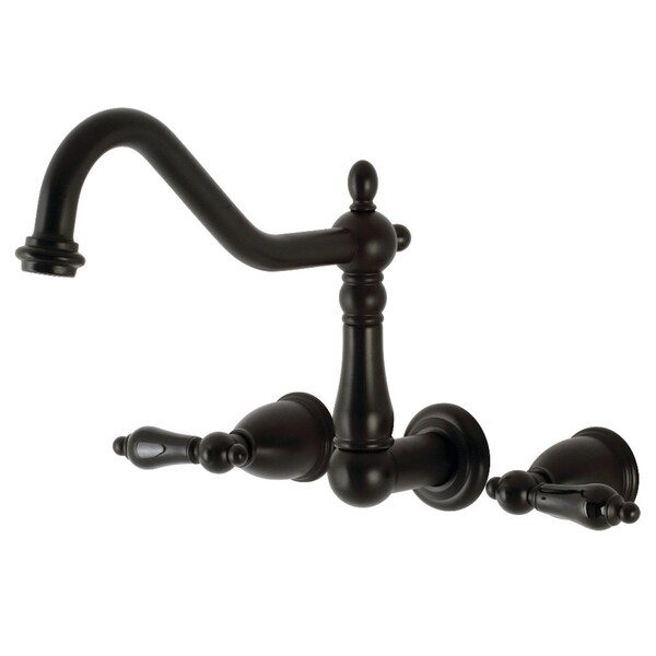 Kingston Brass KS1020PKL Wall Mount Roman Tub Faucet, Matte Black KS1020PKL - main